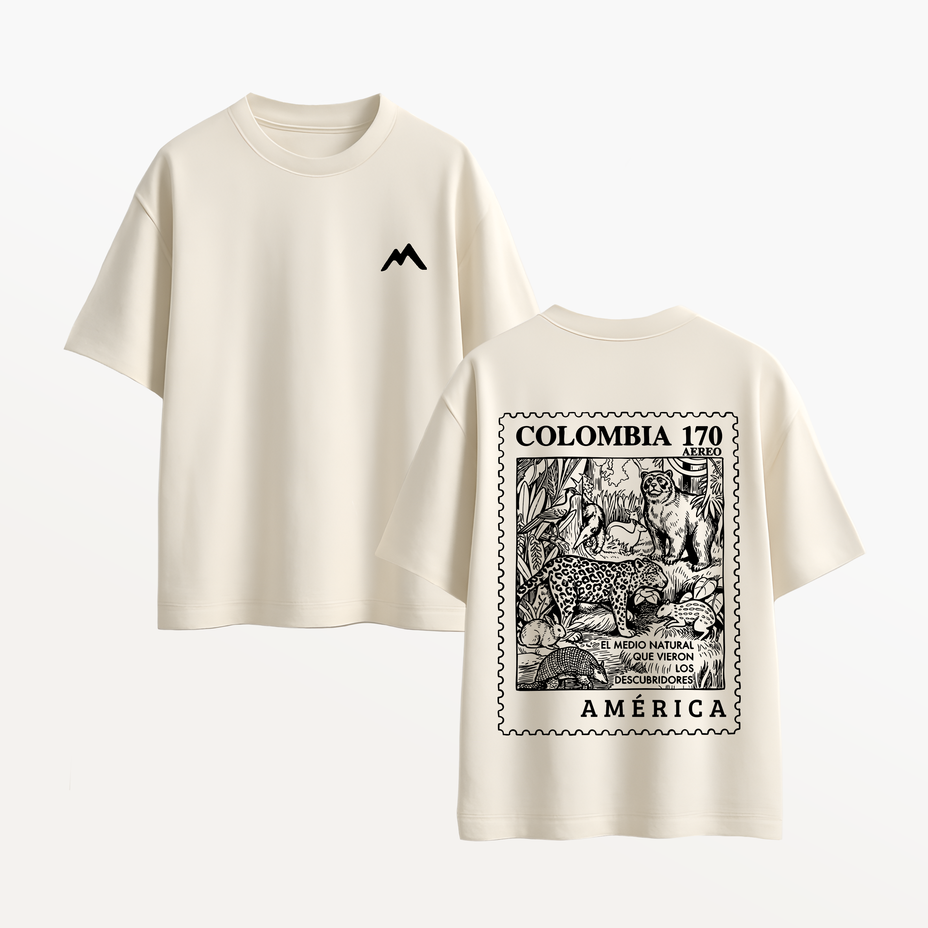 Camiseta Estampilla Fauna