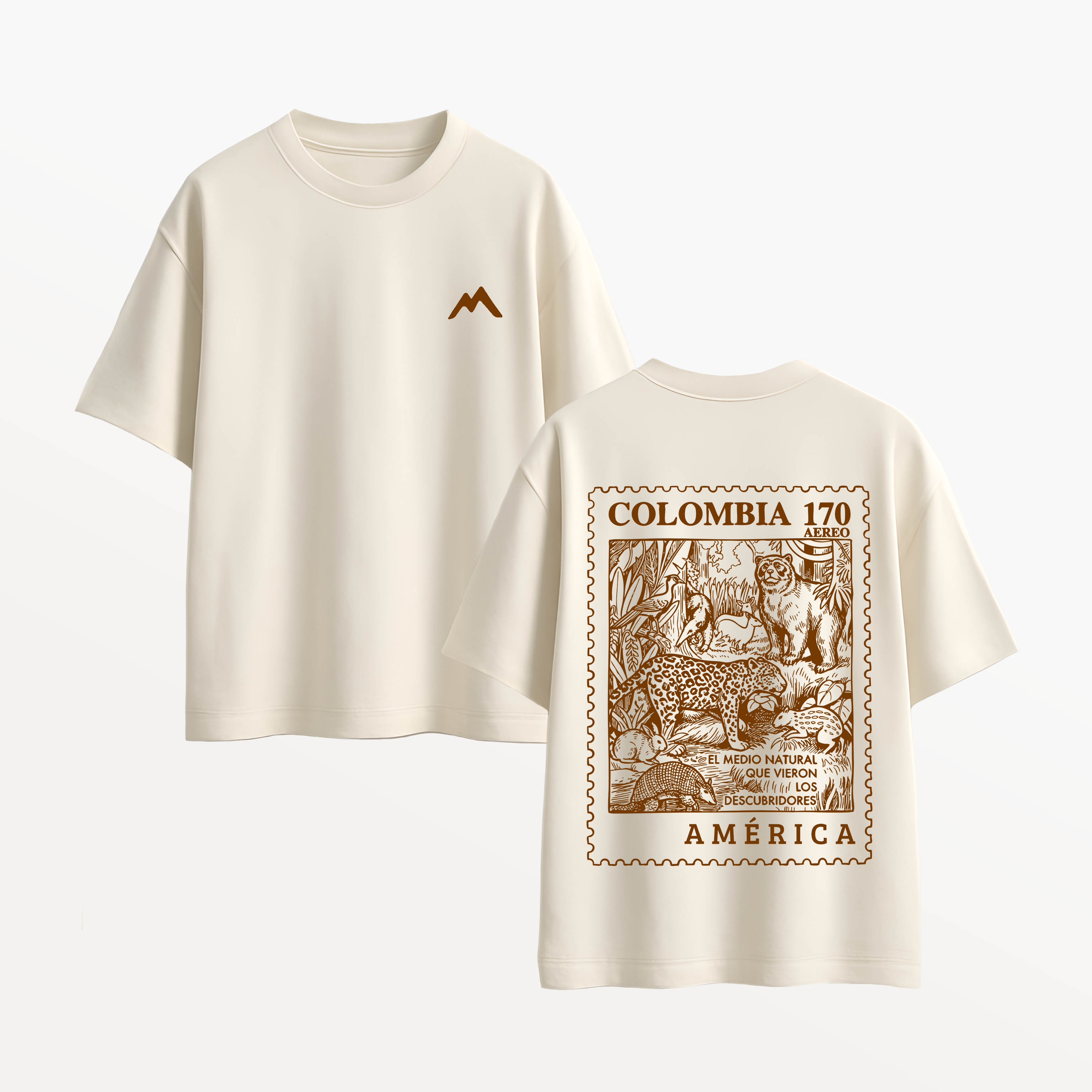 Camiseta Estampilla Fauna